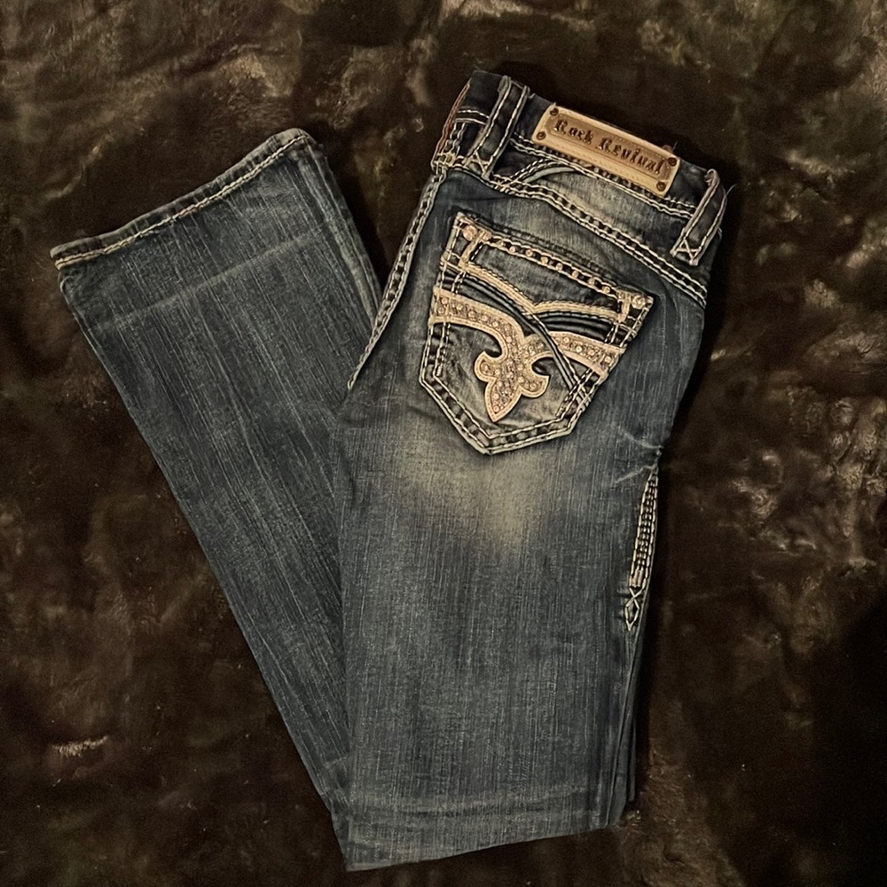 Womens size 27 bootcut Rock Revival Jeans